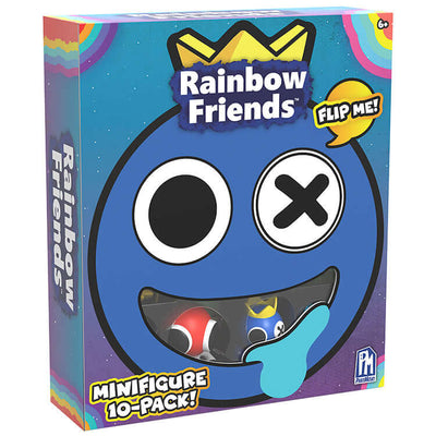 Rainbow Friends Series 2 Collector Figure 10-Pack in box, featuring colorful characters from the hit game with vibrant packaging design.