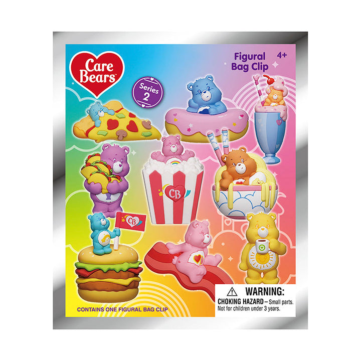 Care Bear Series 2 3D Collectable Keychains featuring colorful plush characters and themed accessories.