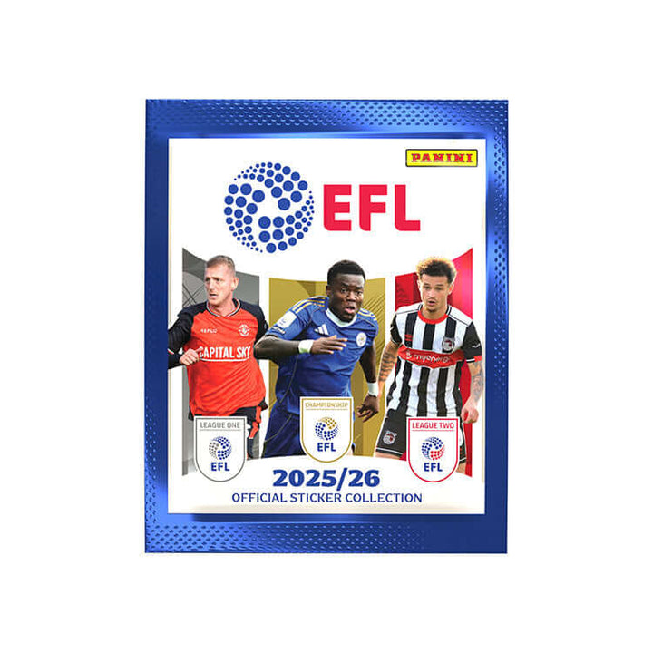 EFL 2025/26 Sticker Collection featuring players from all three leagues and official designs by Panini.