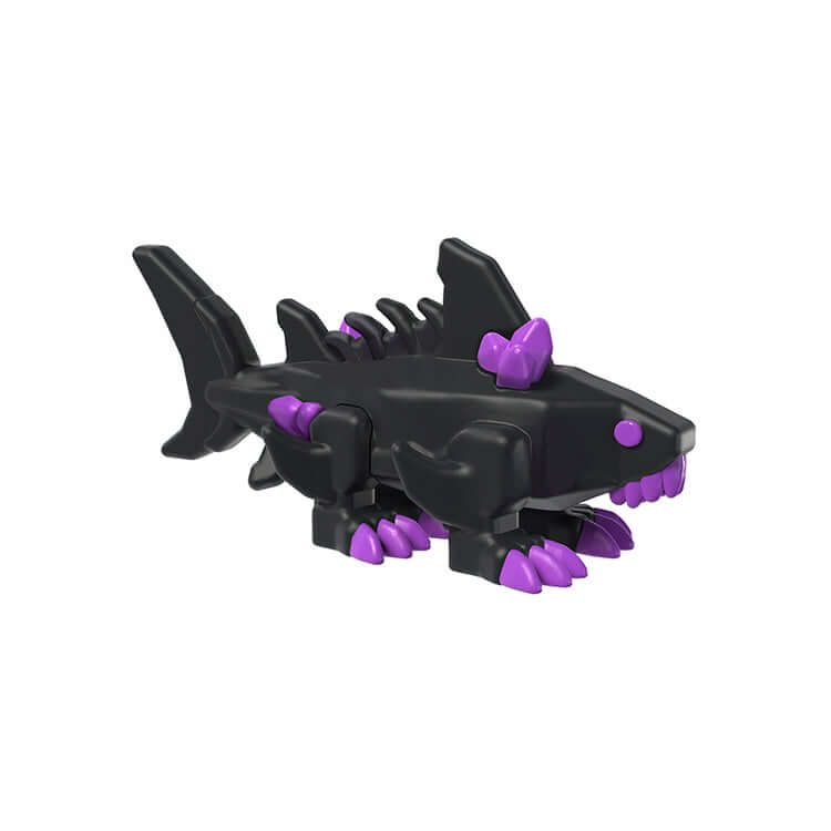 Fisch Series 1 Microfigure Pack shark toy in black and purple, ready for underwater adventures.
