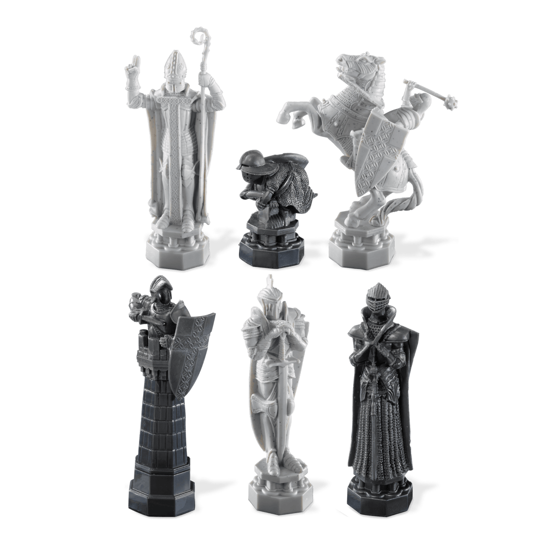 Harry Potter Wizard Chess Set pieces showcasing detailed characters in a dynamic arrangement, perfect for chess enthusiasts.