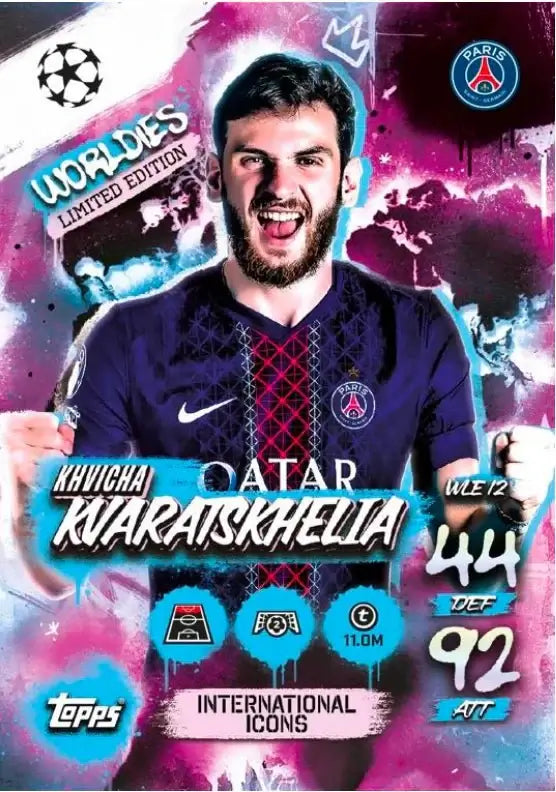 Match Attax 25/26 - Pack of 32 Packets featuring Khvicha Kvaratskhelia limited edition card.