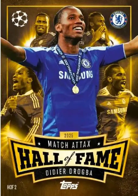 Match Attax 25/26 - Pack of 32 Packets featuring Didier Drogba Hall of Fame card