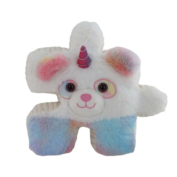 Cute unicorn-themed plushie from Squishy Pluzzles Fantasy 10" Plush Assortment, perfect for cuddling and connecting.