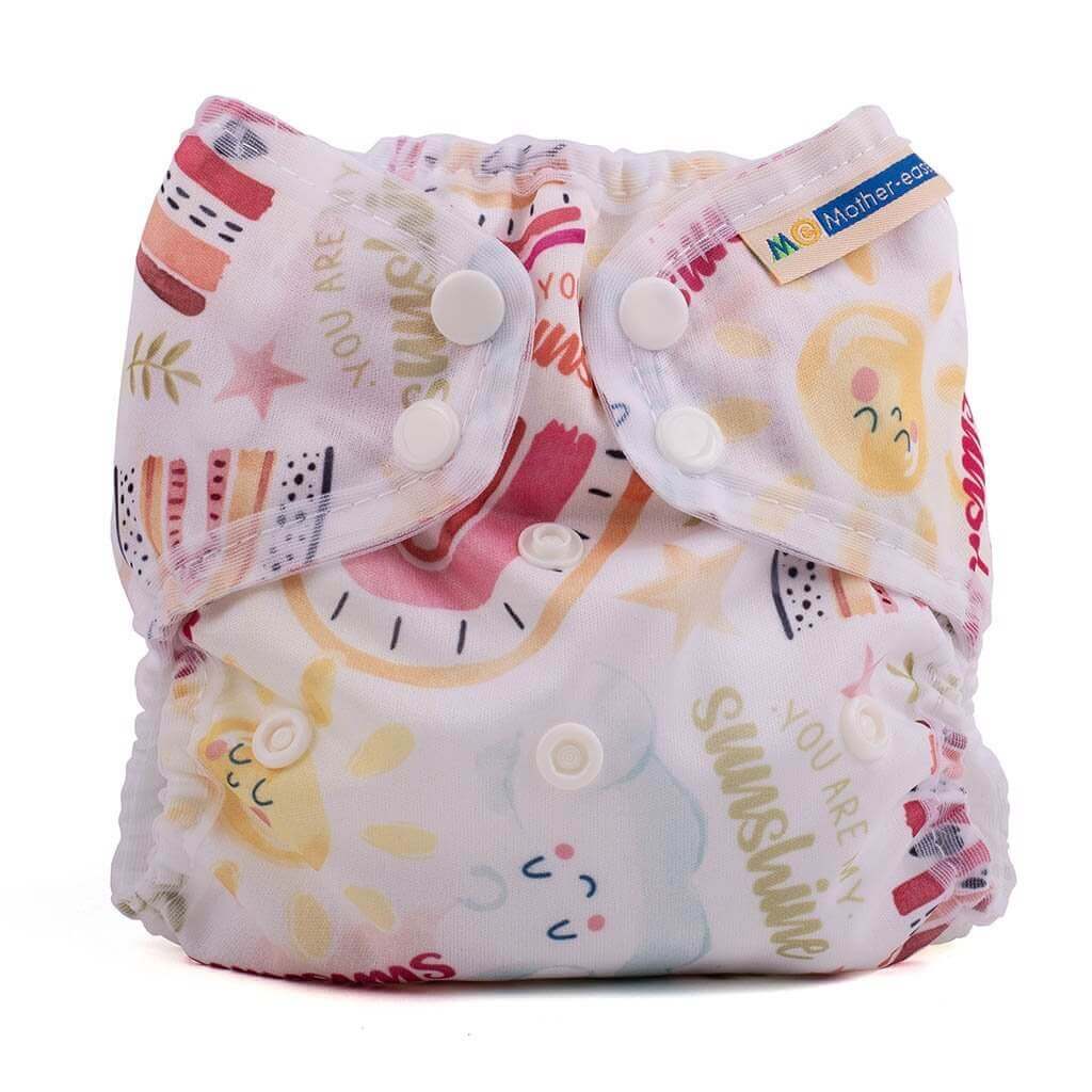Mother-ease Wizard Duo Cover Colour: Sunshine Size: S reusable nappies Earthlets