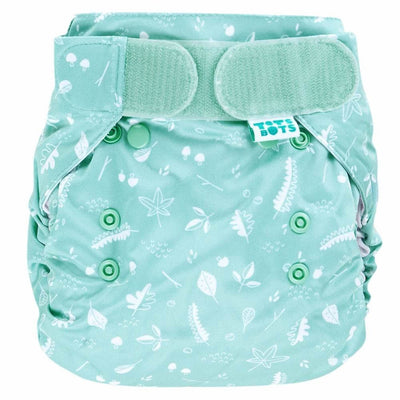 Tots Bots Bamboozle Nappy Wrap Colour: Forest Floor Size: Size 1 (6-18lbs) reusable nappies Earthlets