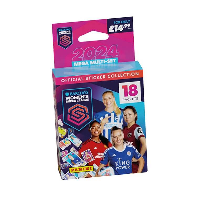 Panini Barclays Women’s Super League 2023/24 Sticker Collection Product: Mega Multiset (18 Packs) Sticker Collection Earthlets