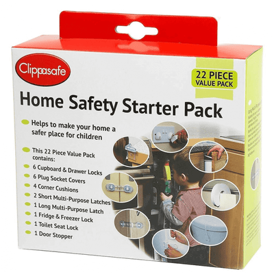 Clippasafe Clippasafe Home Safety Starter Pack (22 Pieces), White baby care safety Earthlets