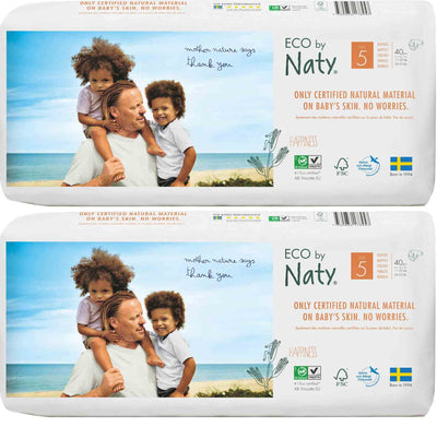 NatySize 5 Eco Nappies - 40 packMulti Pack: 2disposable nappies size 5Earthlets