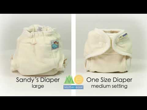 Mother-ease Sandy's Fitted Nappy Colour: Natural Size: XS reusable nappies Earthlets