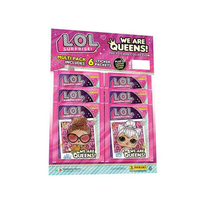 Panini L.O.L Surprise! We Are Queens Sticker Collection Product: Multipack (6 Packs) Sticker Collection Earthlets
