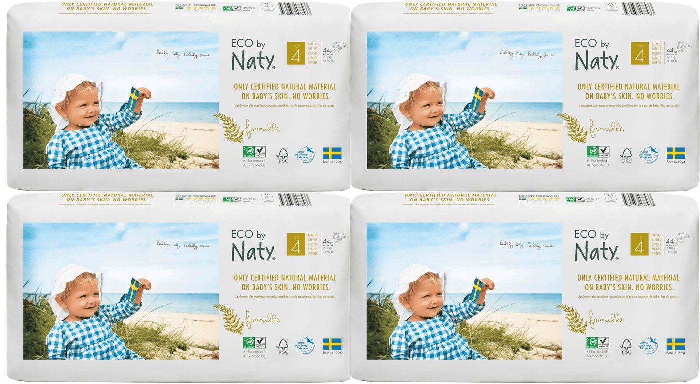 NatySize 4 Nappies Eco Pack - 44 packMulti Pack: 4disposable nappies size 4Earthlets