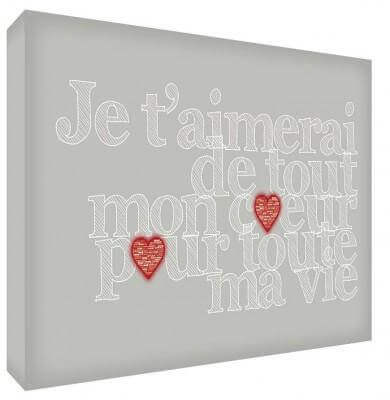 Feel Good Art Acrylic Art - I love you with all my heart for all my life - Grey nursery art Earthlets