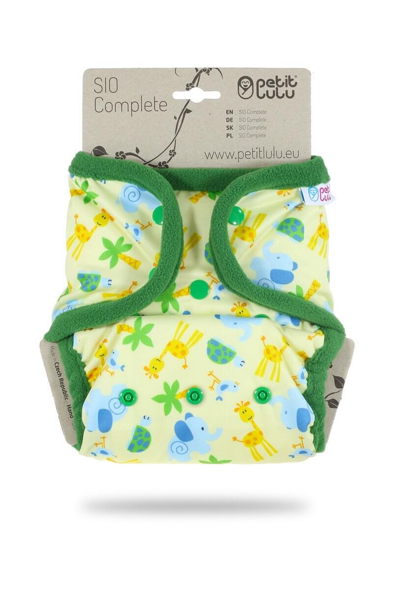 Petit Lulu Snap In One (SIO) Complete Nappy - One Size Colour: Rainbow Stars Size: One Size reusable nappies Earthlets