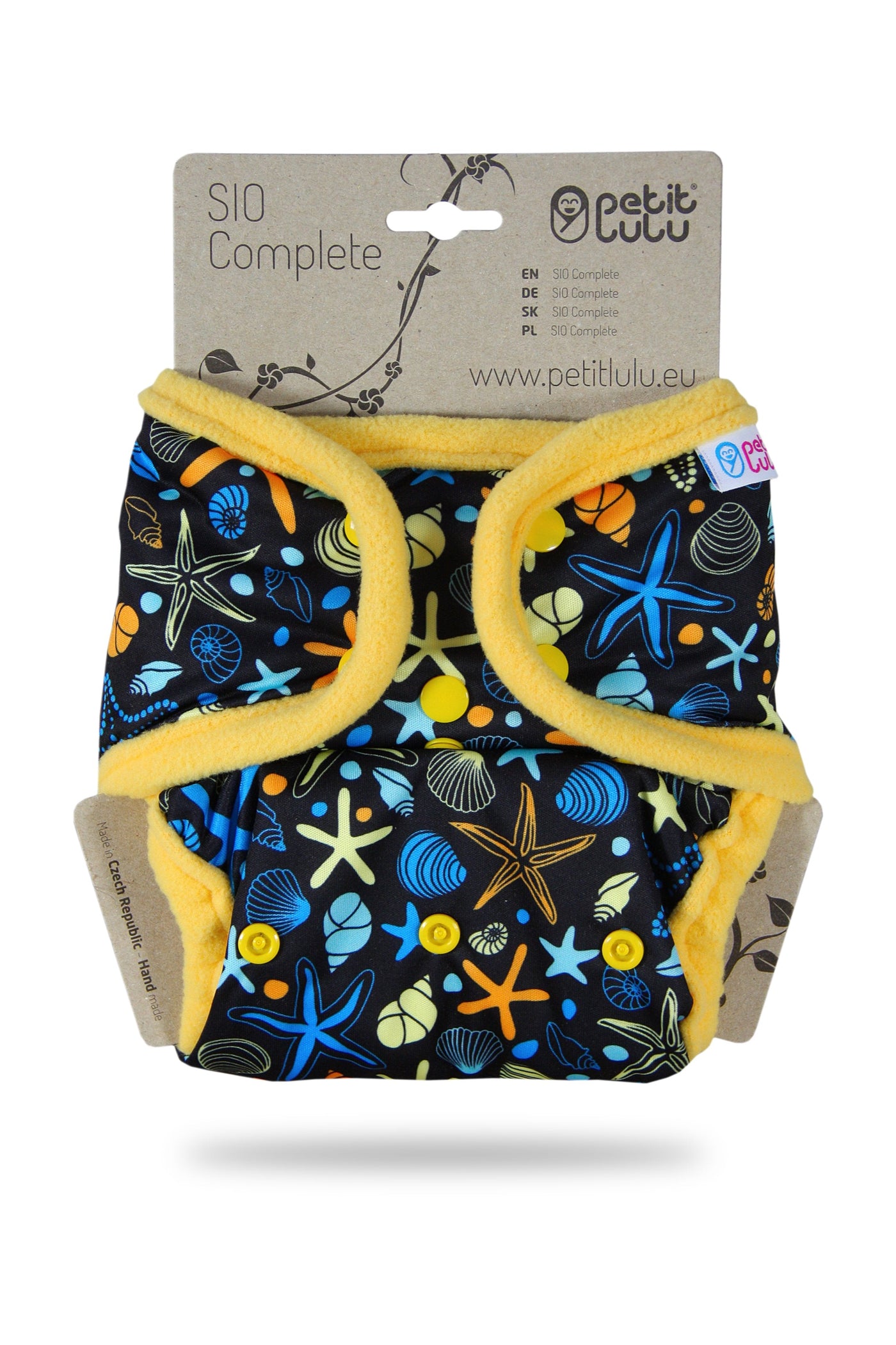 Petit LuluSnap In One (SIO) Complete Nappy - One SizeColour: Rainbow StarsSize: One Sizereusable nappiesEarthlets