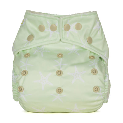 Baba + BooOne Size Reusable Nappy - PrintsColour: Starfishreusable nappies all in one nappiesEarthlets