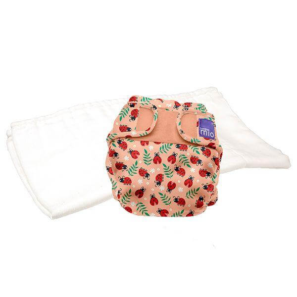 Bambino Mio Mioduo Two-Piece Nappy Size: Size 2 Colour: Loveable Ladybug reusable nappies Earthlets