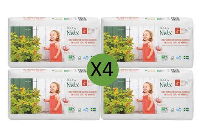 NatySize 4+ Eco Nappies - 42 packMulti Pack: 4disposable nappies size 4 plusEarthlets