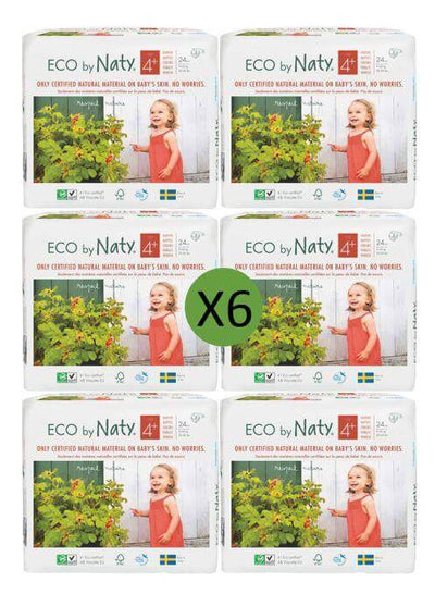 Naty Size 4+ Nappies - 24 pack Multi Pack: 6 disposable nappies size 4 plus Earthlets