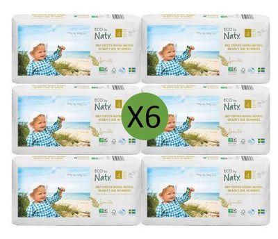 NatySize 4 Nappies Eco Pack - 44 packMulti Pack: 6disposable nappies size 4Earthlets