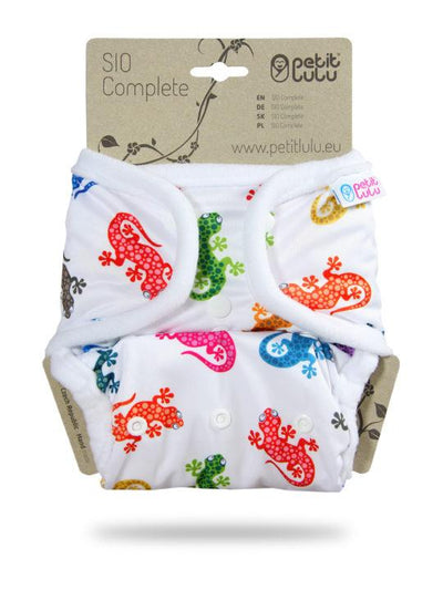 Petit LuluSnap In One (SIO) Complete Nappy - One SizeColour: GeckosSize: One Sizereusable nappiesEarthlets